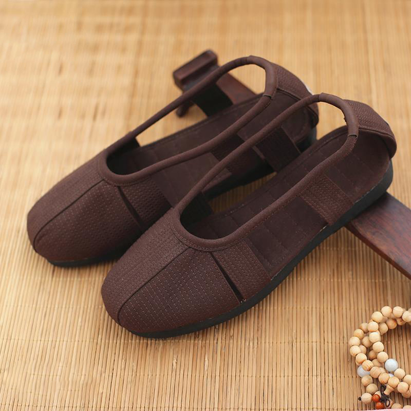 Monk Shoes Single Shoes Arhat Men's Cloth Top Cotton Monk Light soled Meditation