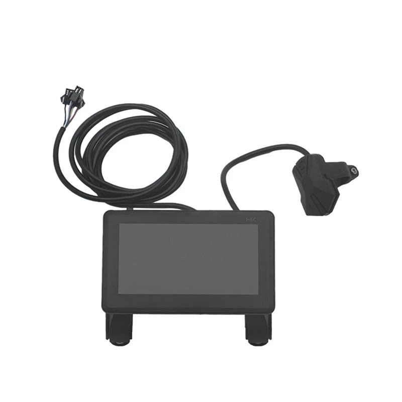 Waterproof color LCD meter H6C for e-bikes, SM/weatherproof connector, smart e-bike screen with USB