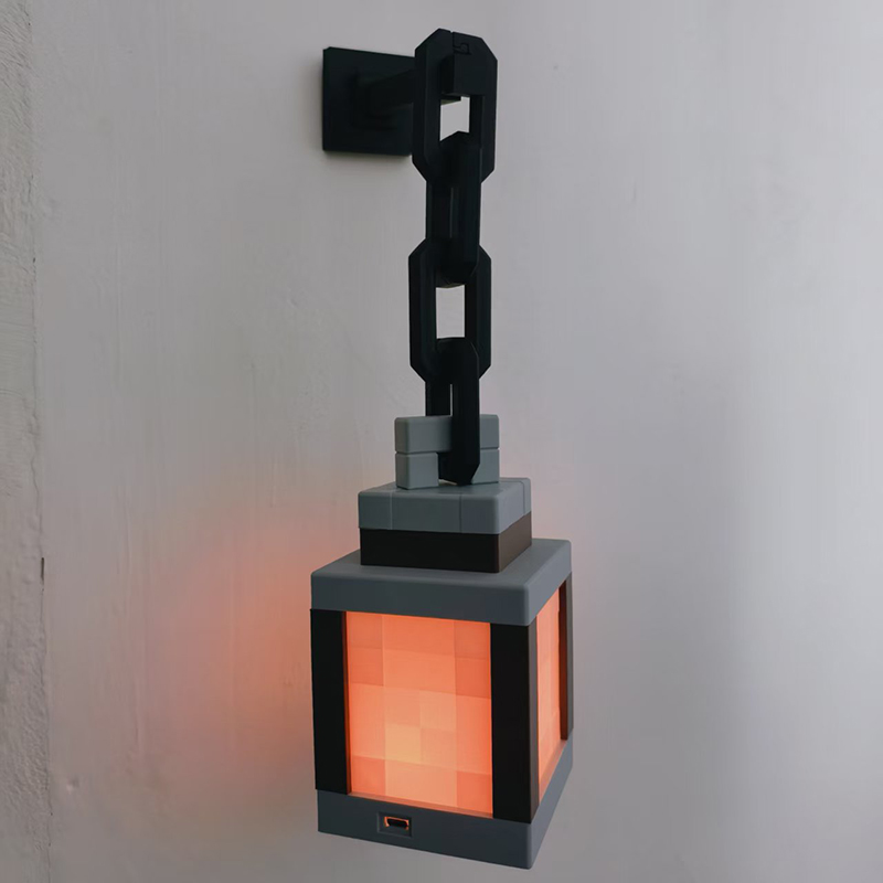 Pixel wall night light, USB hanging torch, bedroom/gaming/kids' room decor