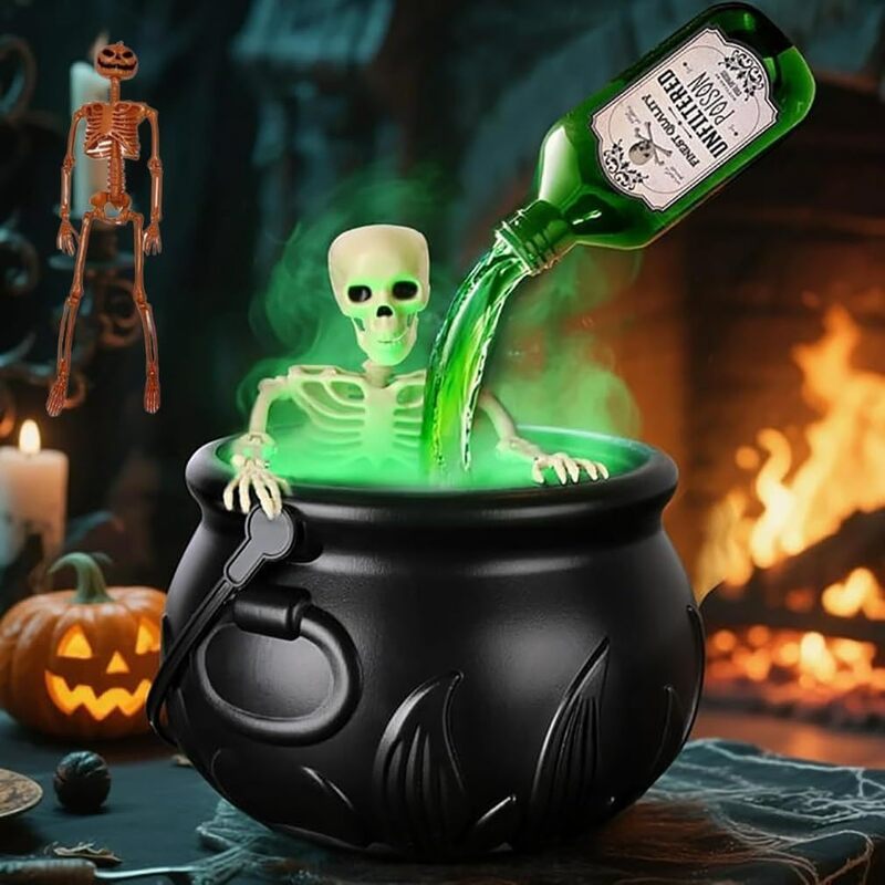 Halloween Spooky Witch Decor: Witch Cauldron, Floating Bottle Fog ...