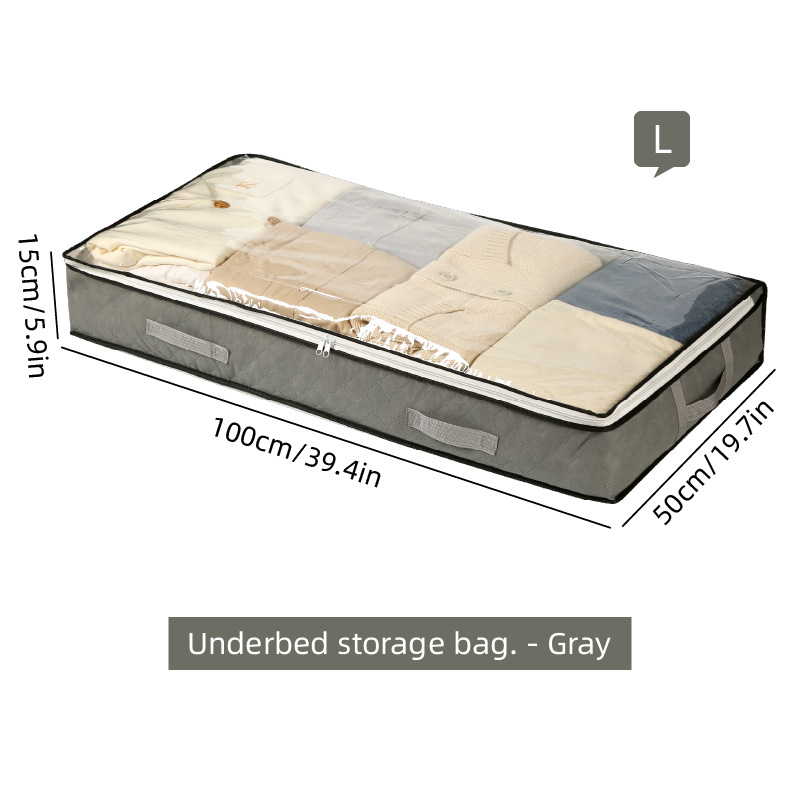 ​Under-Bed Storage Bag, 75L/40L - Portable Foldable Comforter & Clothing Organizer, Large Capacity Dustproof Box​