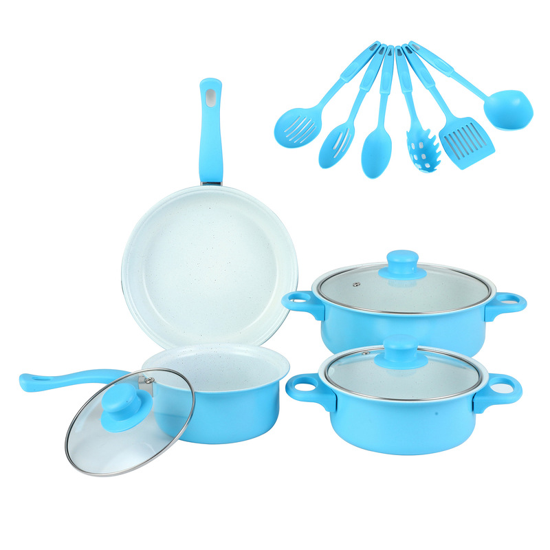 13-Piece Premium Non-Stick Cookware Set: Frying Pans, Casserole, Wok, Multi-Func, Stylish, Durable