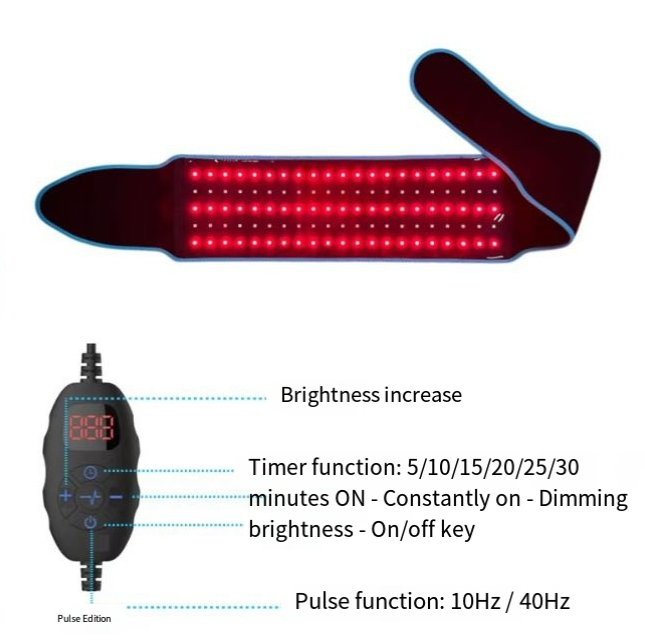 Red light belt with the control panel timer function in view