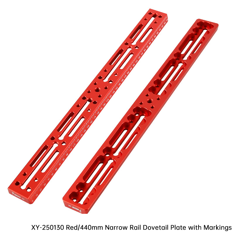 Vixen-Style Dovetail Mounting Rail Plate - 100/220/320/440mm with Scale, Red/Black for Telescope