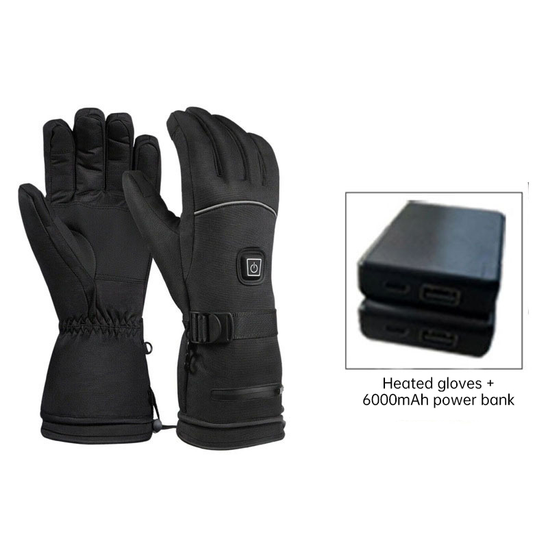 Electric Heated Gloves - Waterproof Winter Warm Rechargeable Gloves for Ski, Snowmobile and Outdoor