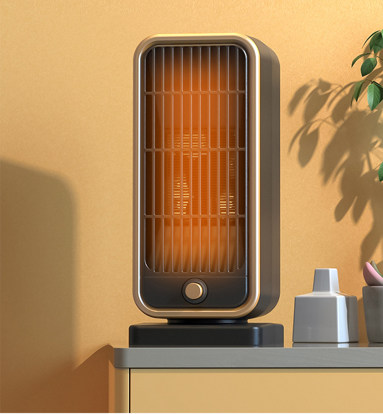 Compact heater standing in a room that needs quick warmth