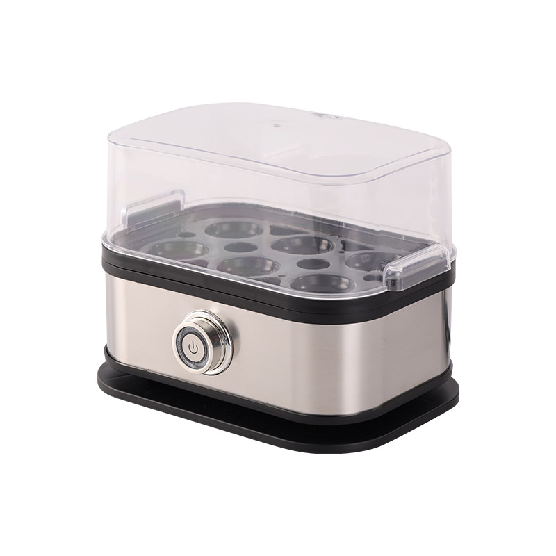 200W Power Eggs Boiler Space Saving Auto Shut-Off Smart Egg Cooker 6 Eggs Capacity Stainless Steel