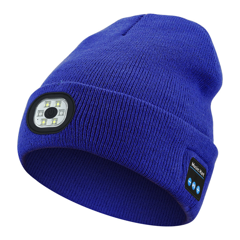 Warm LED Beanie with Bluetooth 5.4 Stereo, USB Rechargeable & 3-Level Adjustable Light | Music &