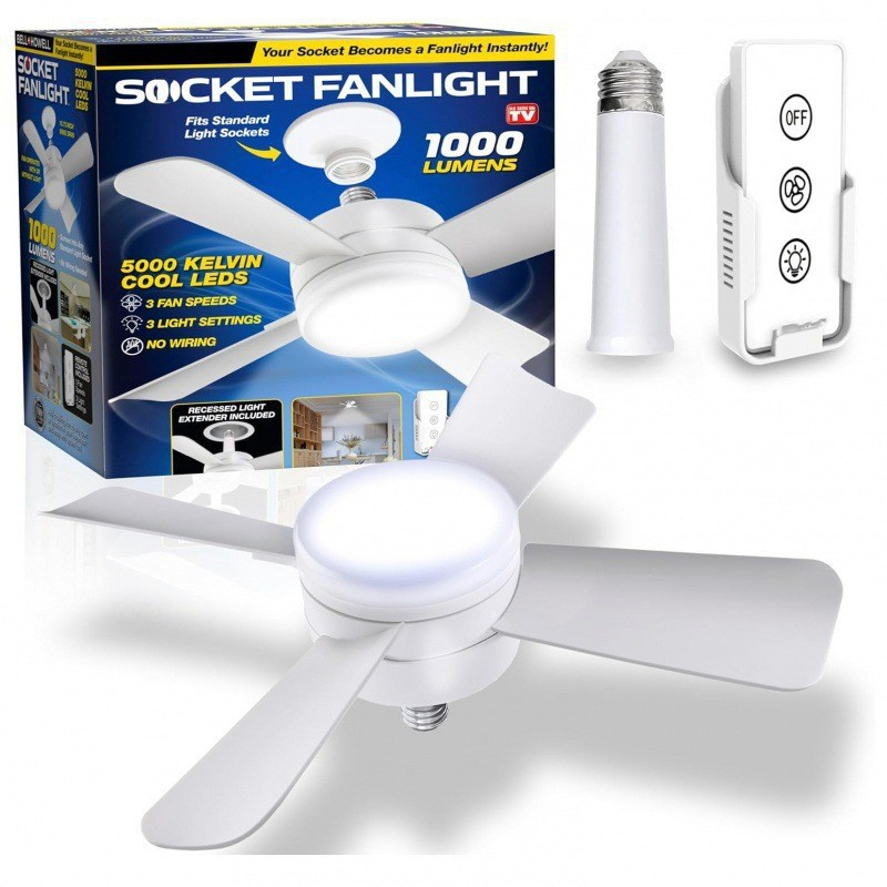 Plain ceiling socket in a room that needs more light and airflow