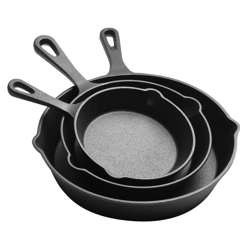 Non coated frying pan, small frying pan, household non stick flat bottomed pan set