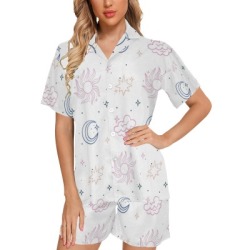 Women's V-Neck Short Pajama Set Made in USA Free shipping