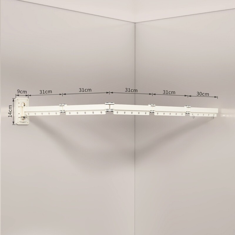 Foldable Shower Curtain Set, Invisible Waterproof Polyester Shower Divider, Retractable for Wet &