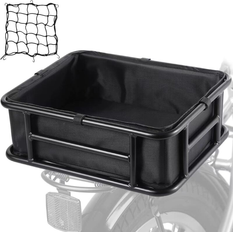 Lixada Rear Bicycle Cargo Basket, High-Capacity & Durable Rear Bike Carrier Basket, Rustproof &