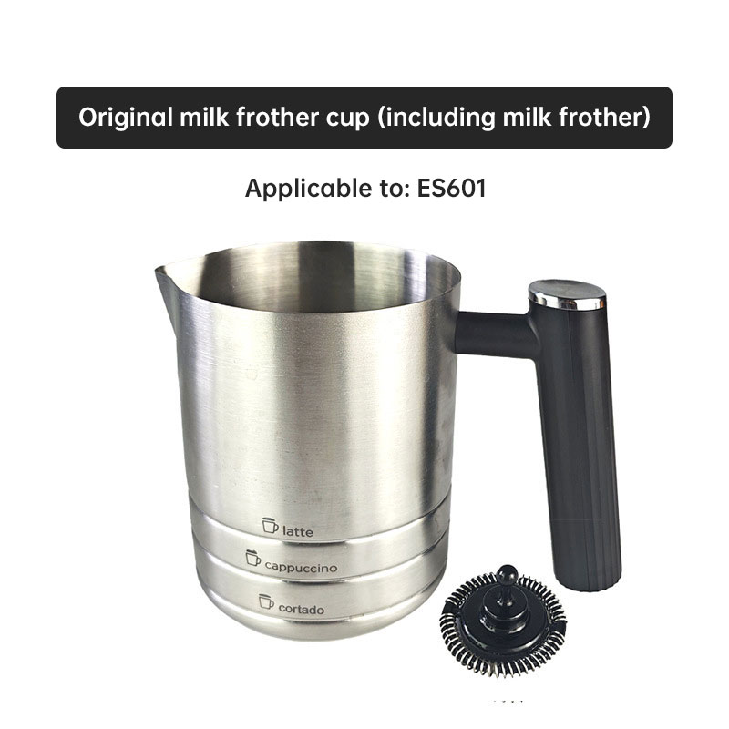 For ES601 ES655 Milk Frother Attachment, Easy Clean Black Coffee Machine Parts, Beverage Preparation