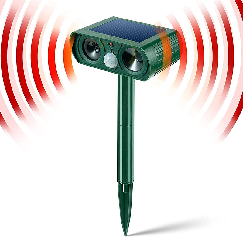 Solar Animal Repeller - Rechargeable Infrared Repellent for Cats, Dogs, Gardens & Patios, I8W9