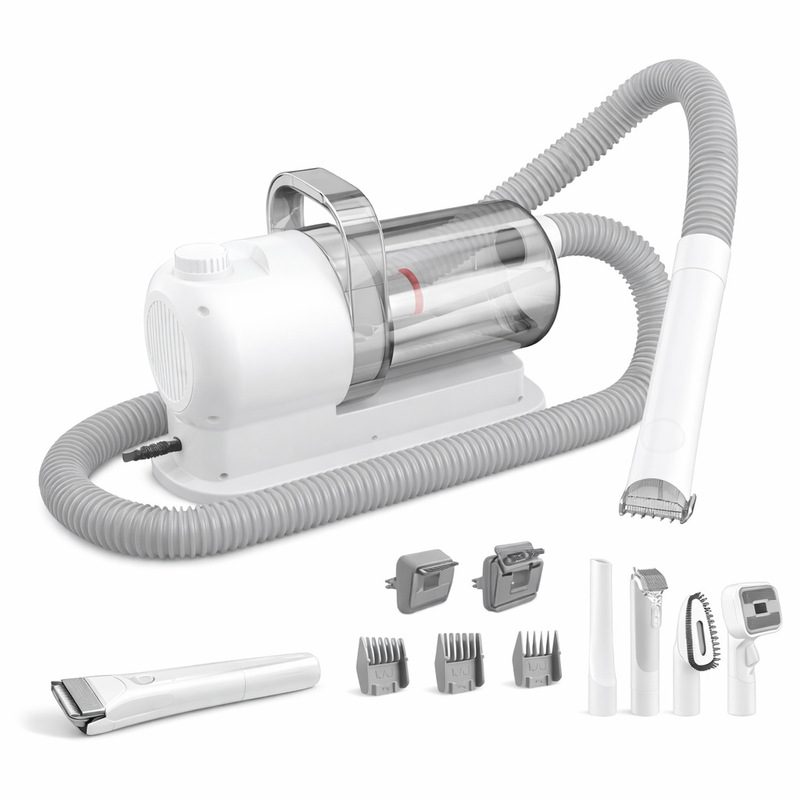 MicroData 2.5L Pet Grooming Vacuum Kit with Electric Push Combs & Brushes for Cats & Dogs | 2-in-1