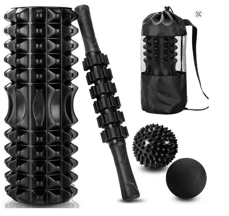 33cm Classic Wolf shaped Yoga Column Massage Stick Fascia Ball Set Hollow foam Axis Pilates Yoga