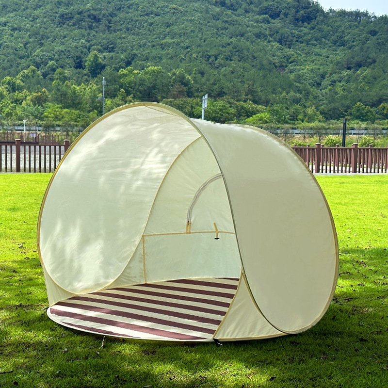 Heavy Duty Beach Tent with Reinforced Poles – Windproof Sun Shelter & UV Protection Canopy for