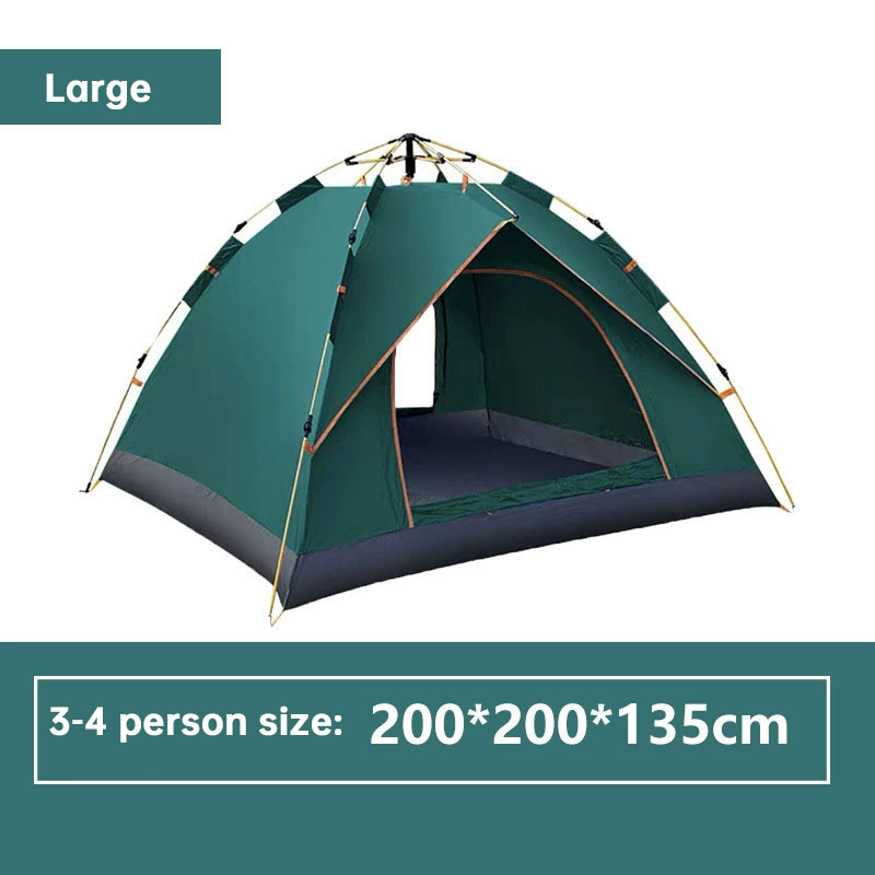 3-12 Person Double Layer 2-Bedroom Family Tunnel Camping Tent Waterproof Windproof UV Resistant for