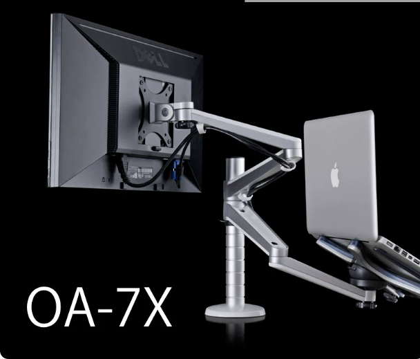Dual Monitor Arm Mount, Aluminum (2 Screens) 6