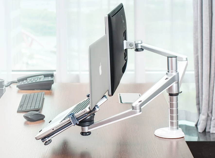 Dual Monitor Arm Mount, Aluminum (2 Screens)