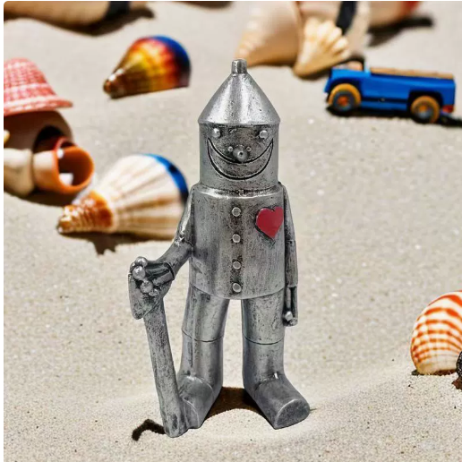 2PiecesRetro style design, heart-shaped axe, soldier garden courtyard statue decoration home