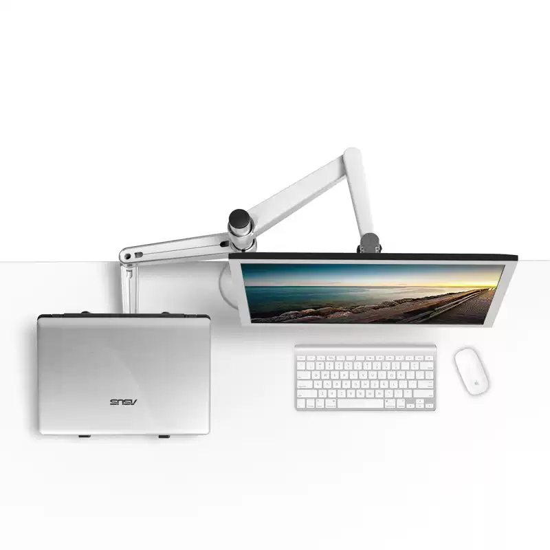Dual Monitor Arm Mount, Aluminum (2 Screens) 2