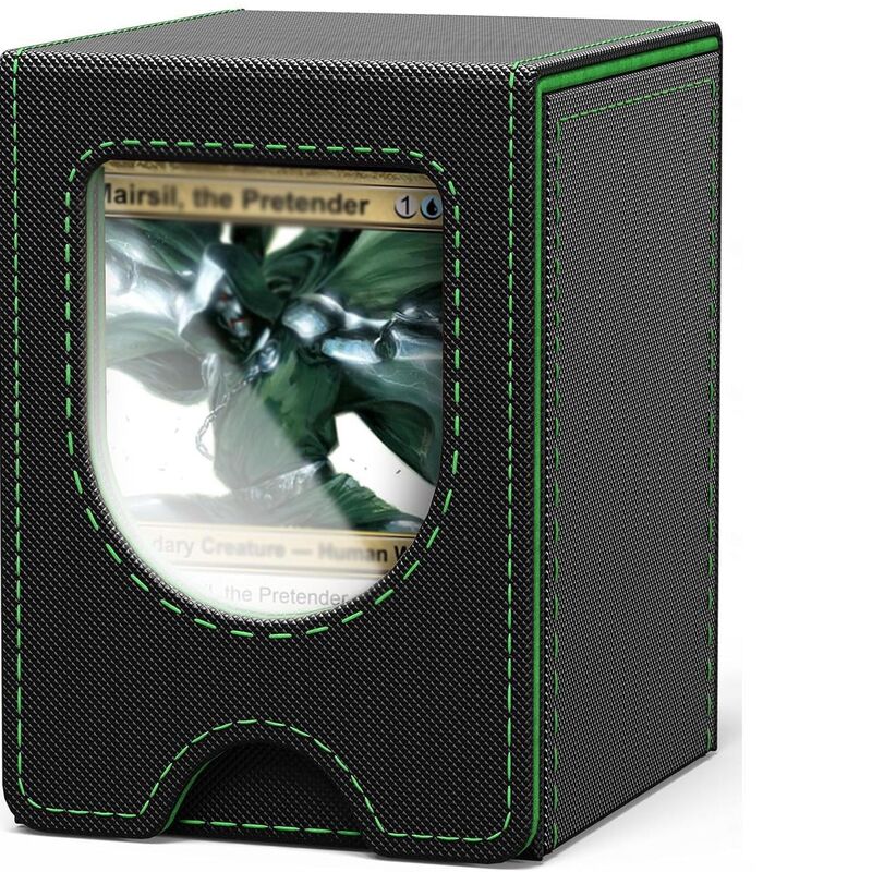 Leather TCG Card Storage Box – 100+ Card Capacity Organizer with Dividers for Trading Games