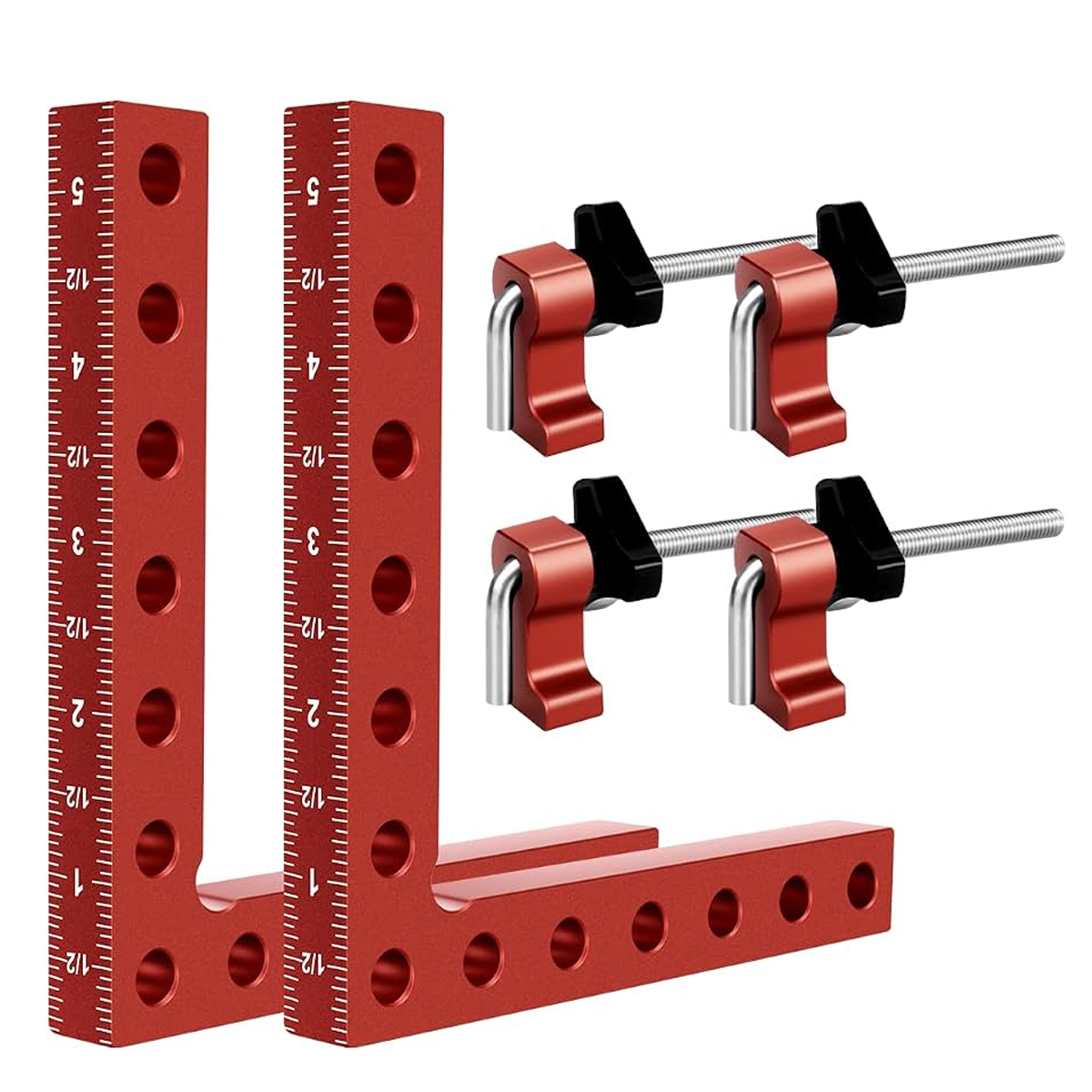 Carpenter 90° Right Angle Clamp, 90° Metal Square Ruler, Woodworking Clamp