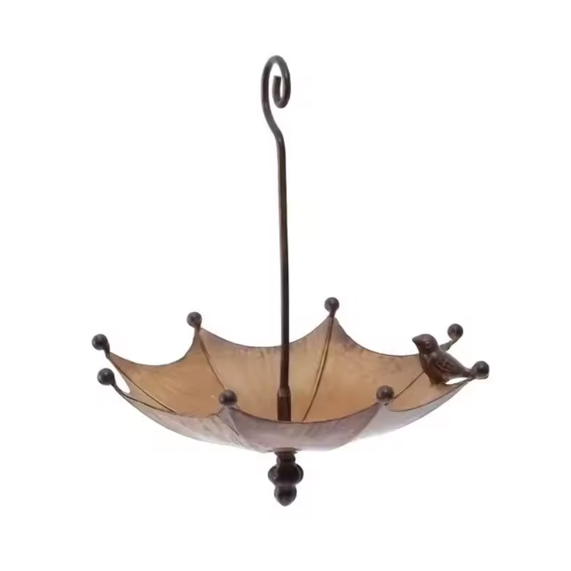 Umbrella Hanging Bird Feeder - Outdoor Iron Tray for Hummingbirds & Wild Birds (Garden & Yard)