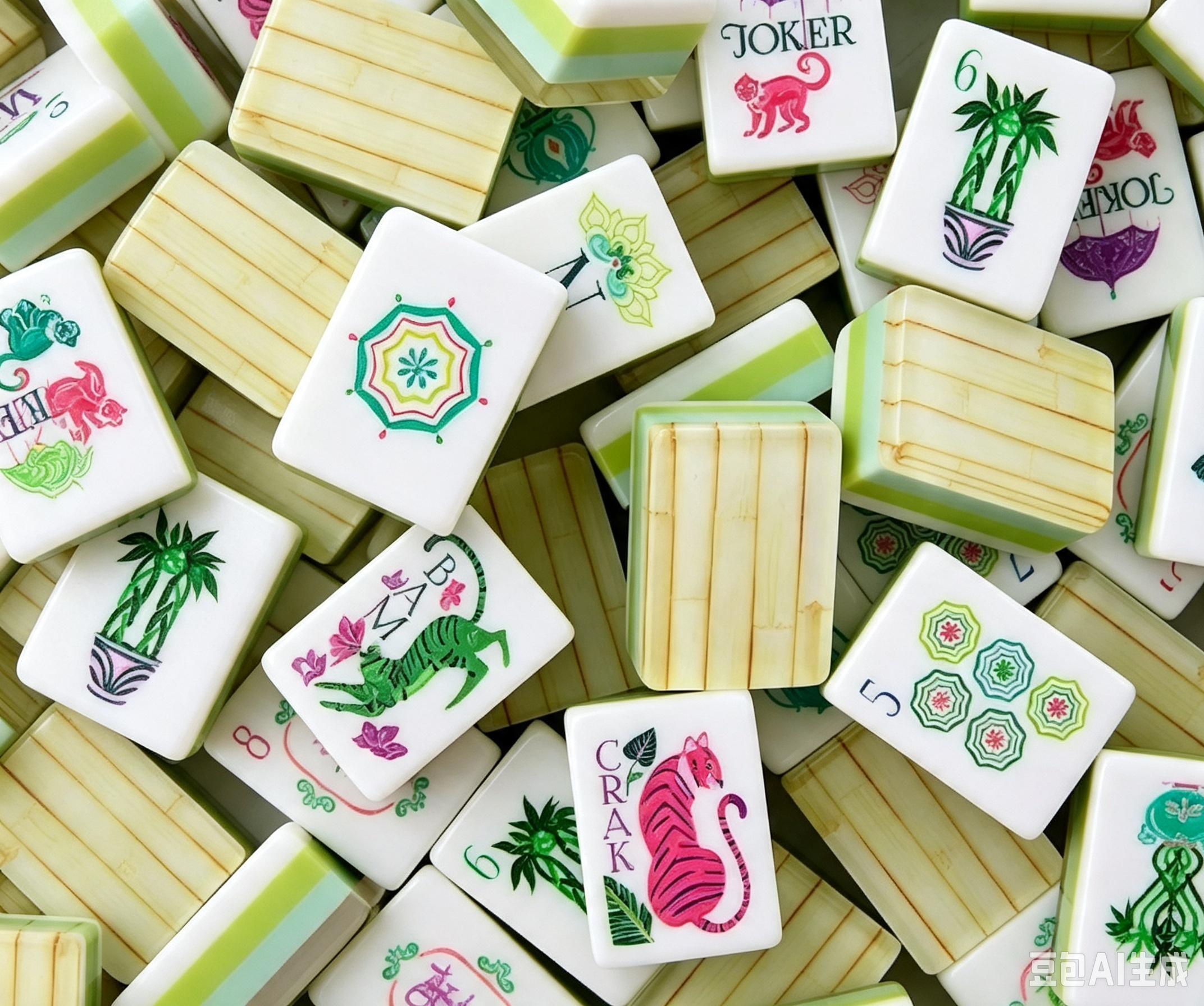 Mahjong Acrylic Pink American Mahjong Outdoor Travel Entertainment Hands Playing Home