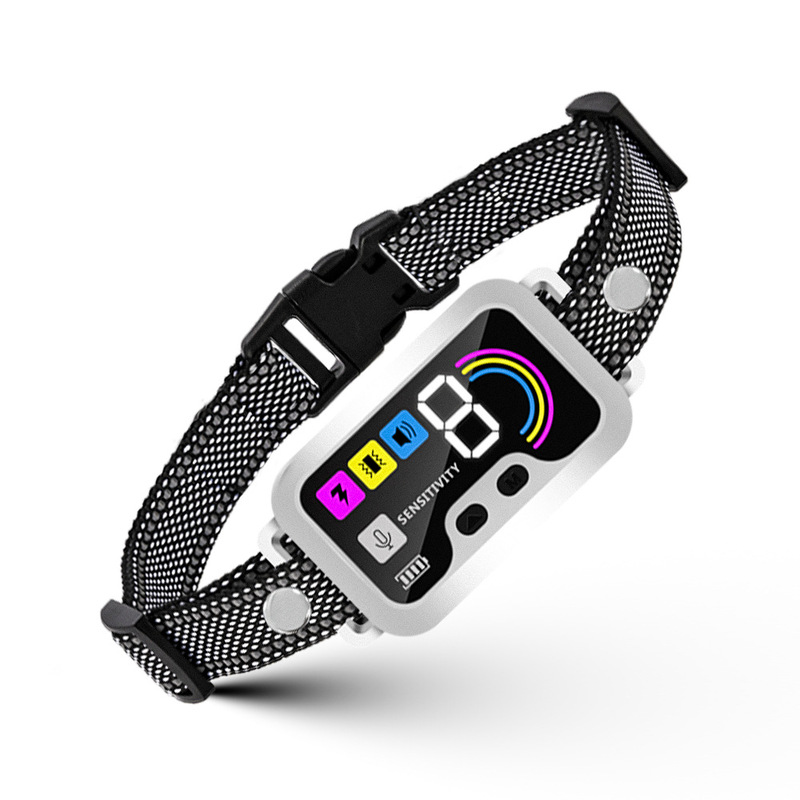 Smart Dog Bark Control Collar w/ Color Screen, Multi Stop Modes, 8-Level Sensitivity, IP67