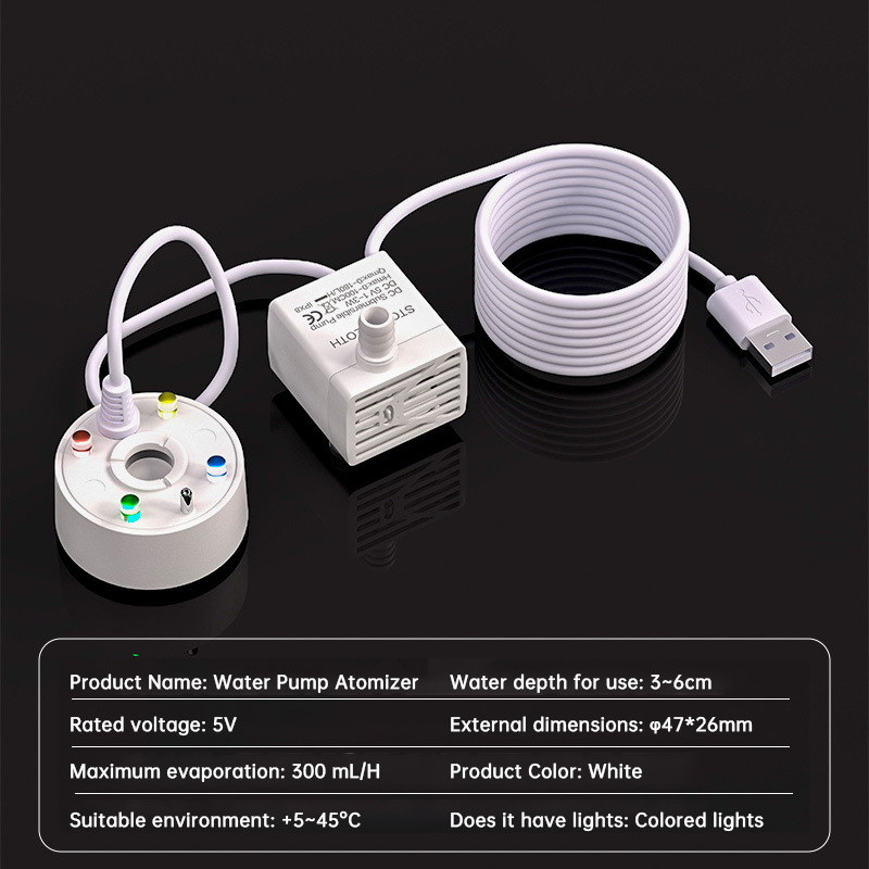 USB 5V Ultrasonic Mist Maker Fogger Pump for Pond, Fountain, Fish Tank & Rockery Landscape