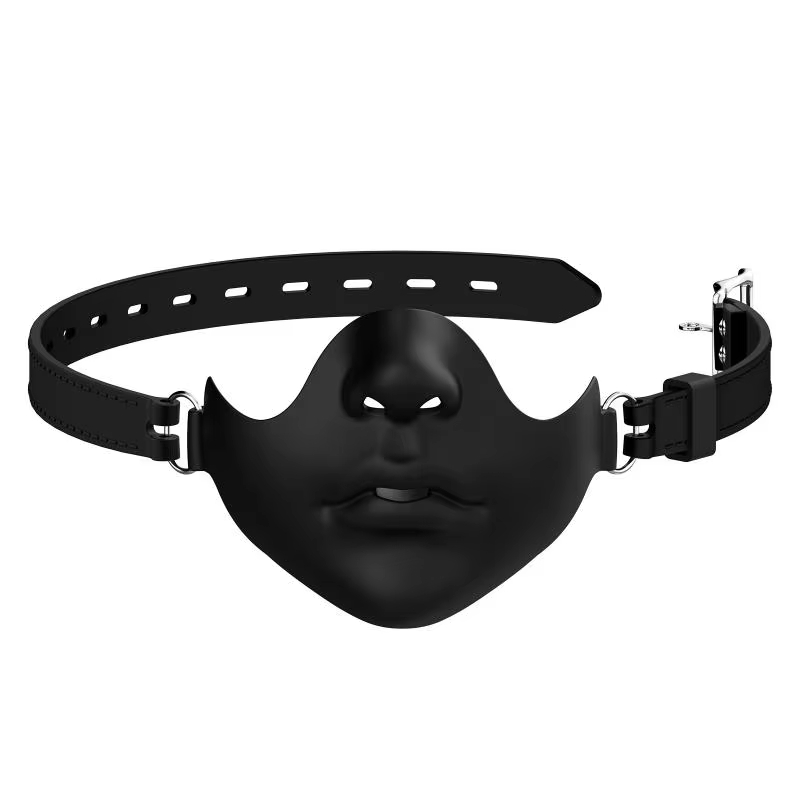 Black Resin Half Mask | Realistic Face Design with Adjustable Straps | Halloween Costume Party
