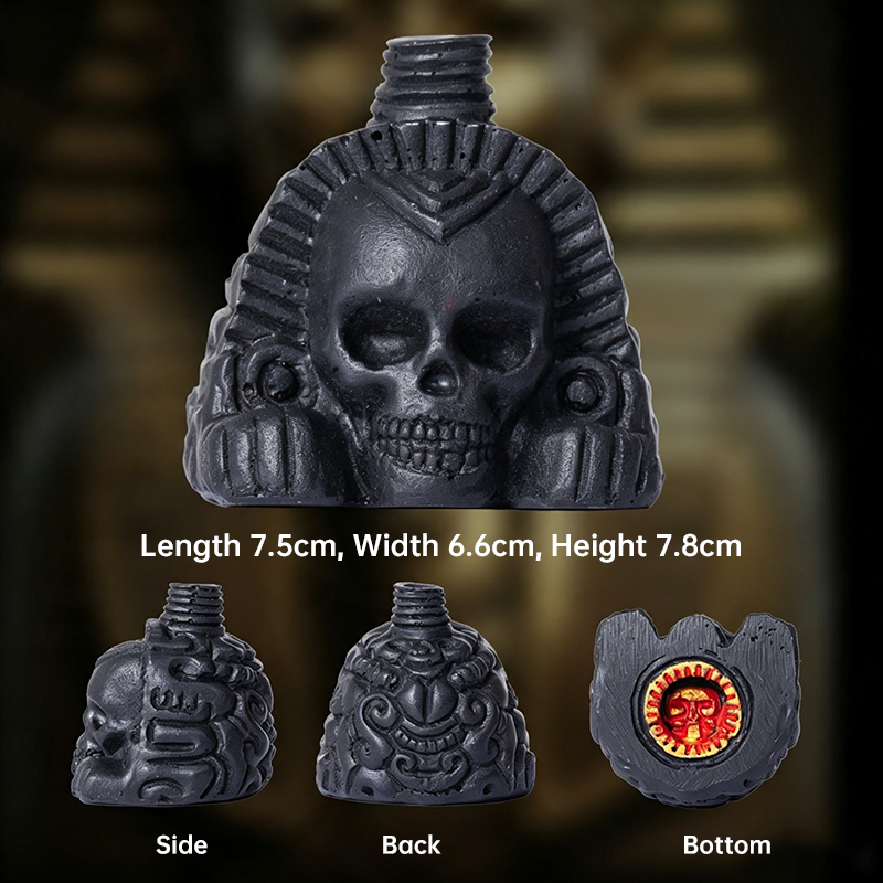 Aztec Death Whistle – Realistic Screaming Skull Sound Effect, Spooky Resin Prop for Halloween Pranks