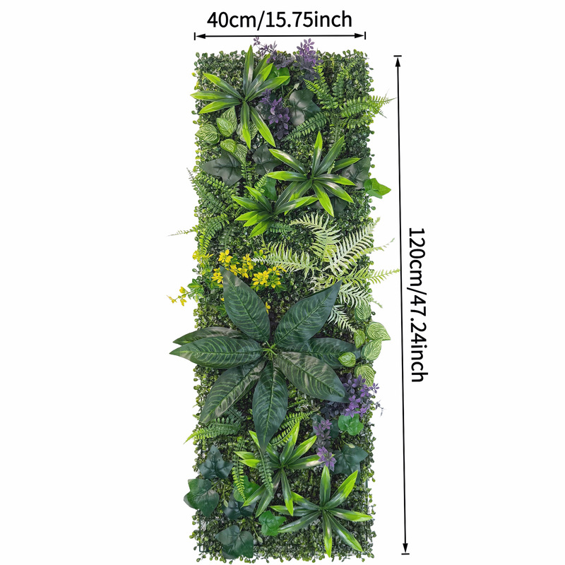 40×120cm Artificial Green Wall Panel – Faux Plant Grass Mat for Door, Background Wall, Party & Home