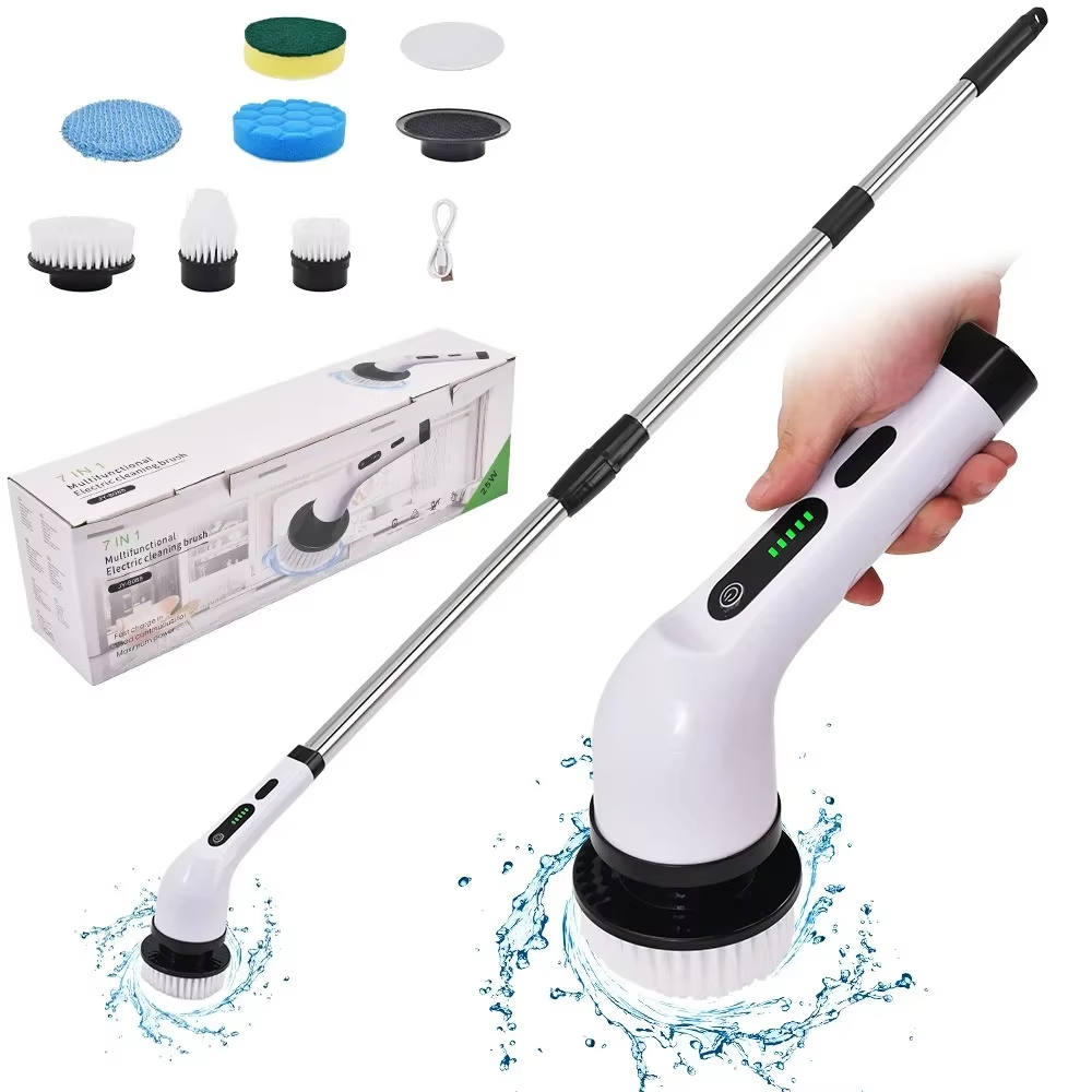 Powerful Cordless Electric Spin Scrubber Multipurpose Cleaning Brush for Shower Sink Tile Grout