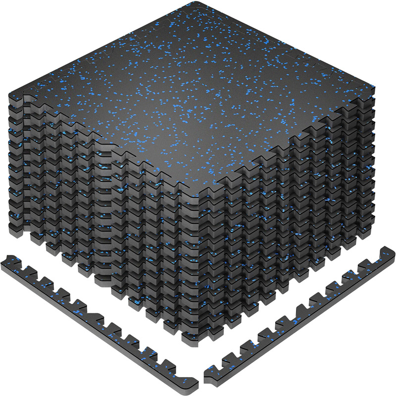 Custom-Made, Ships in 3-5 Days 10pcs Gym rubber floor mat, starry sky shock-absorbing mat, sports