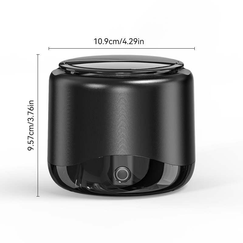 Compact cleaner with its touch control and blue LED ring