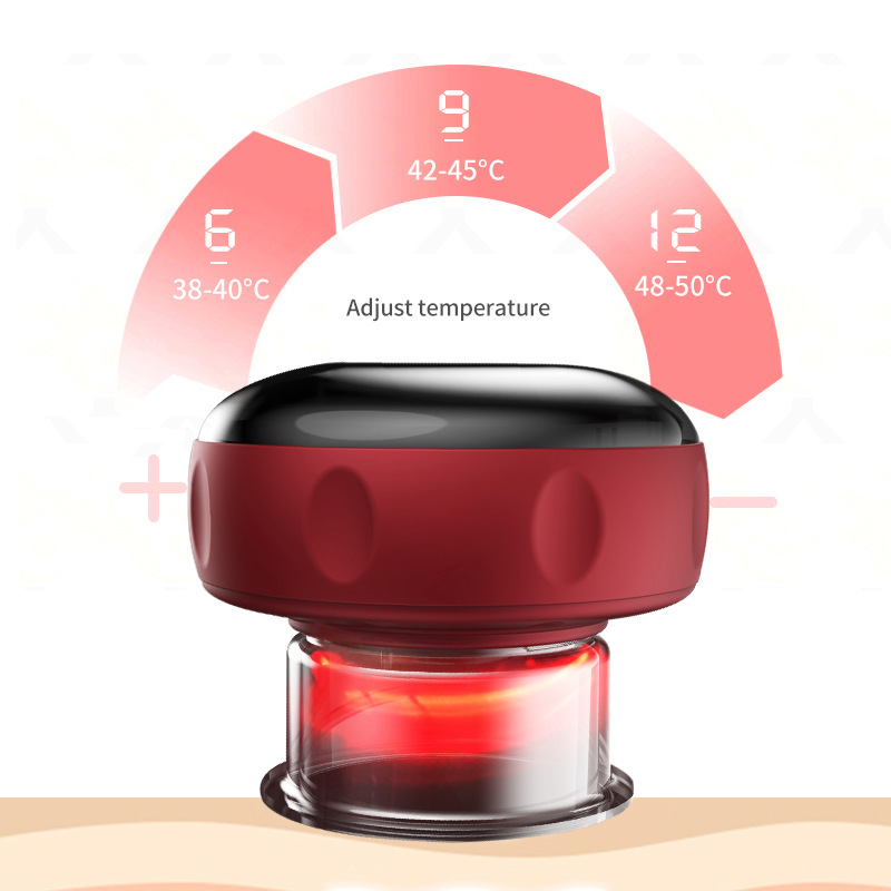 Digital temperature settings shown on the device for three heat levels