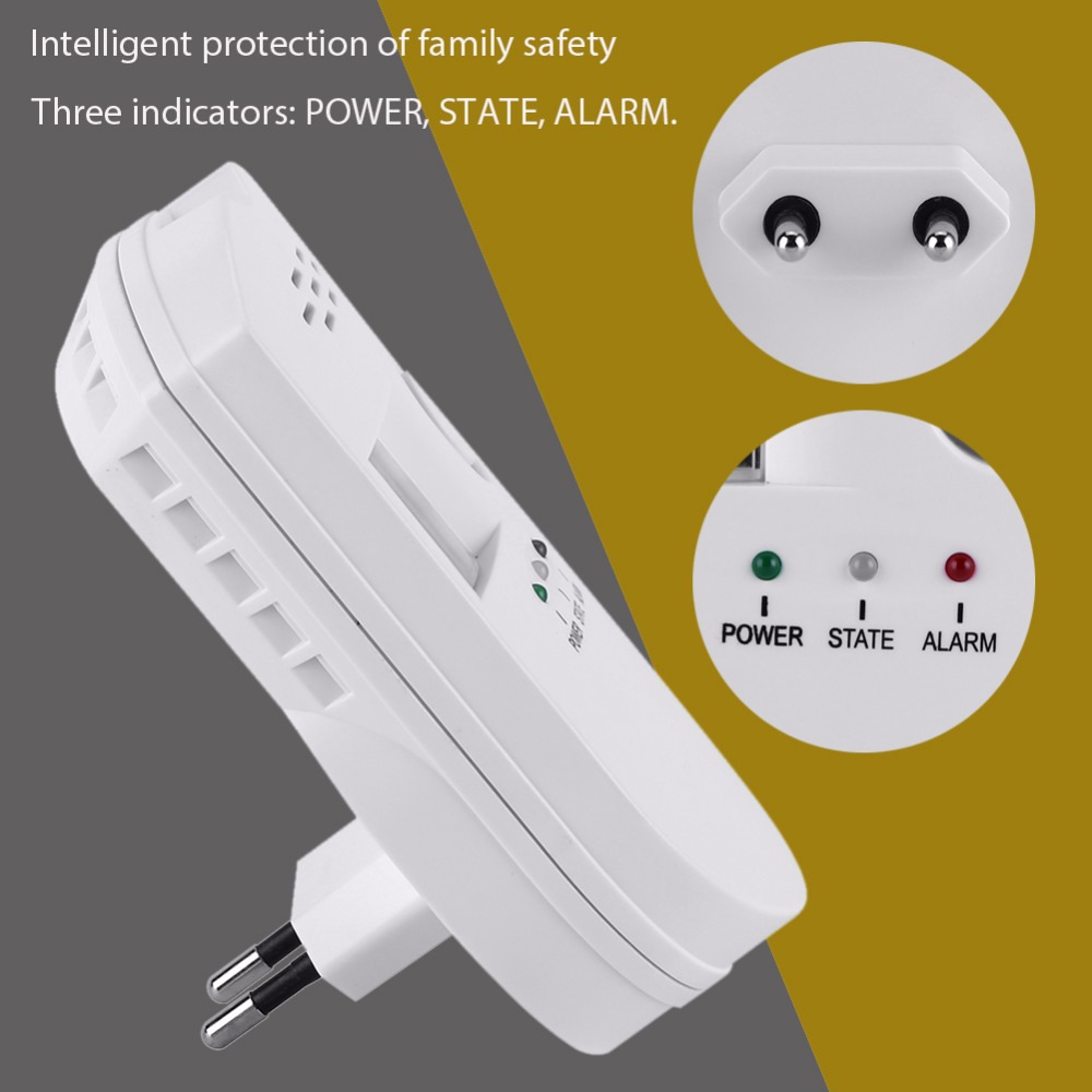 Gas leak detector photographed in a home kitchen setting