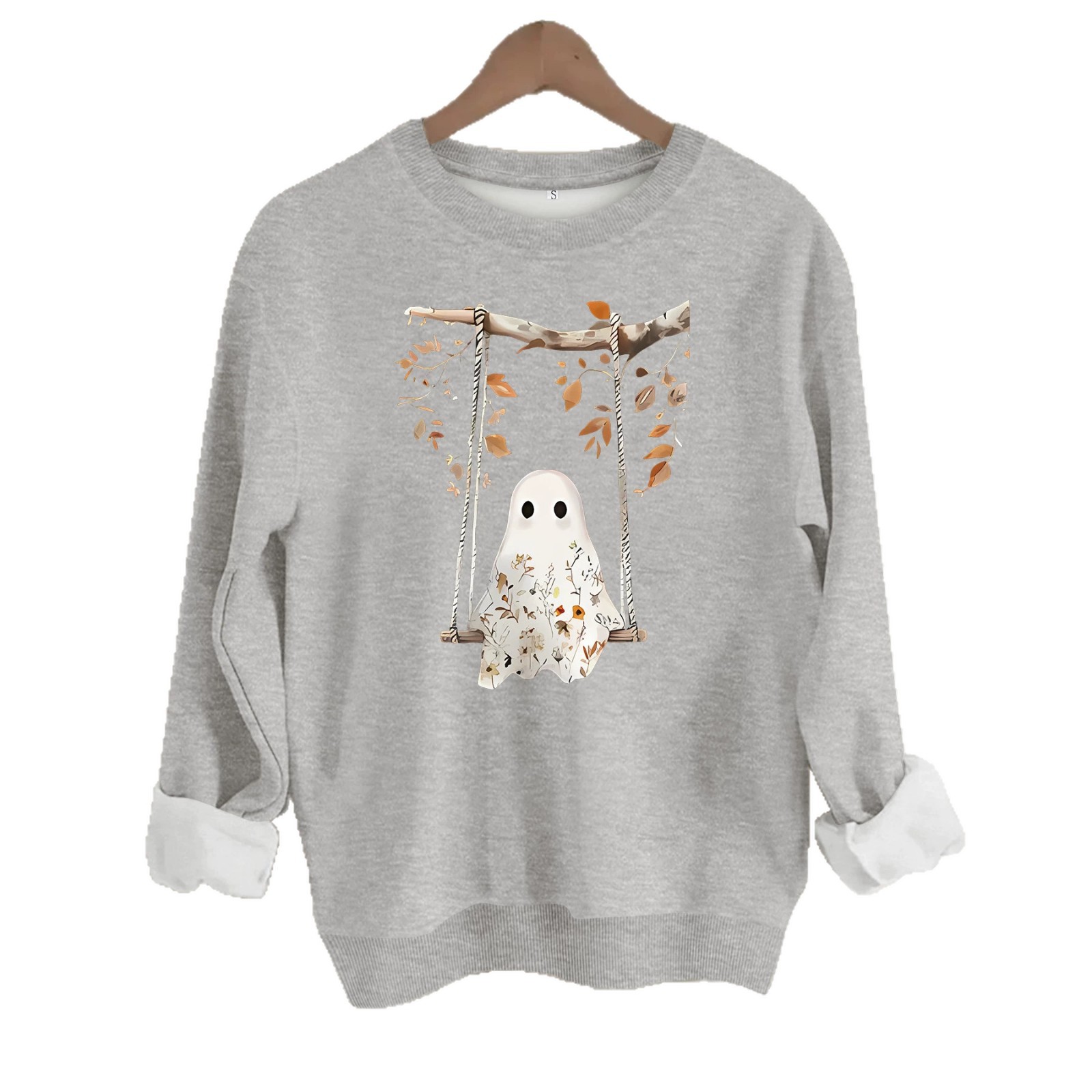 Round neck long sleeved hoodie base shirt