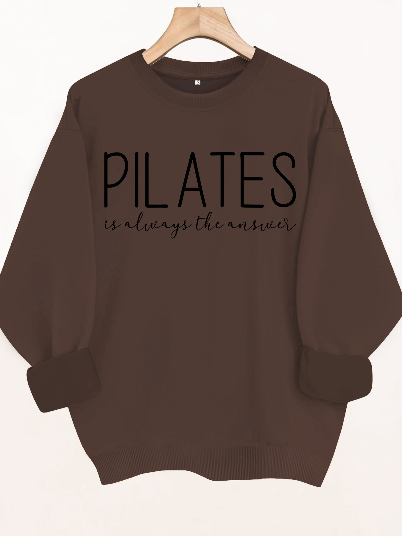 Printed round neck fleece hoodie