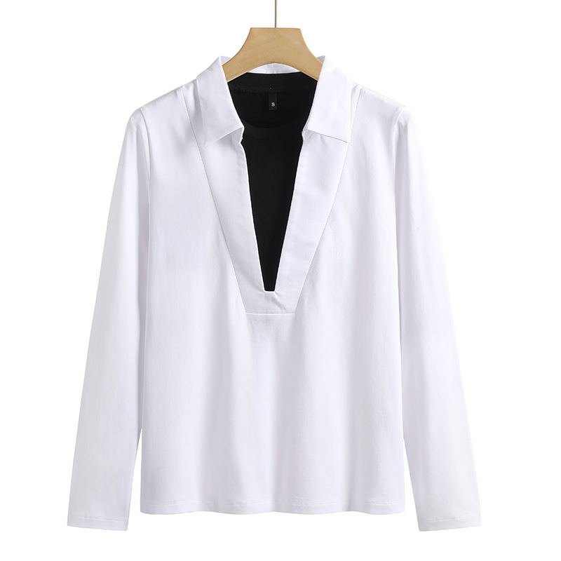 Long sleeved slim fit women's T-shirt