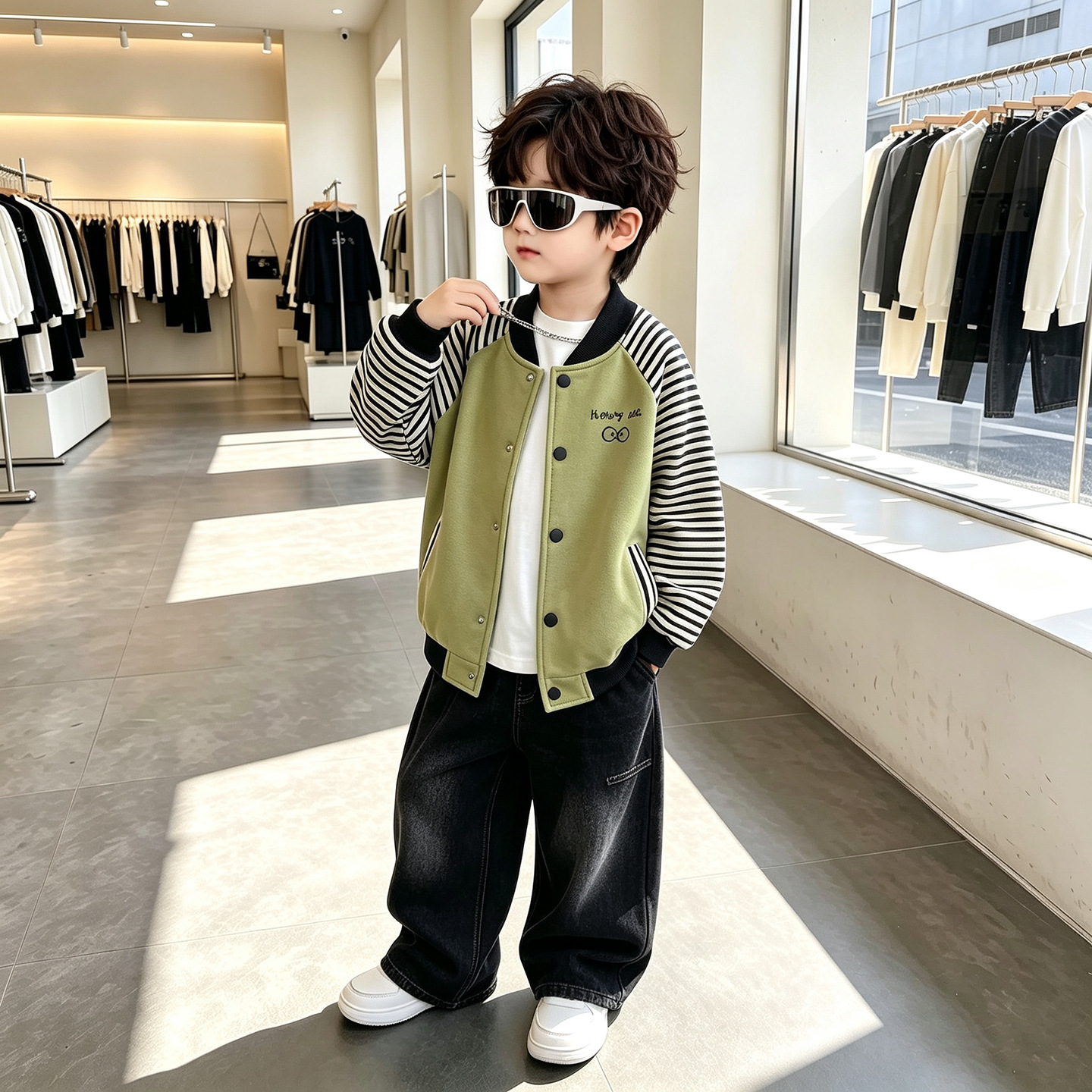 Stylish Baseball Jacket for Boys Kids Autumn Spring Outerwear