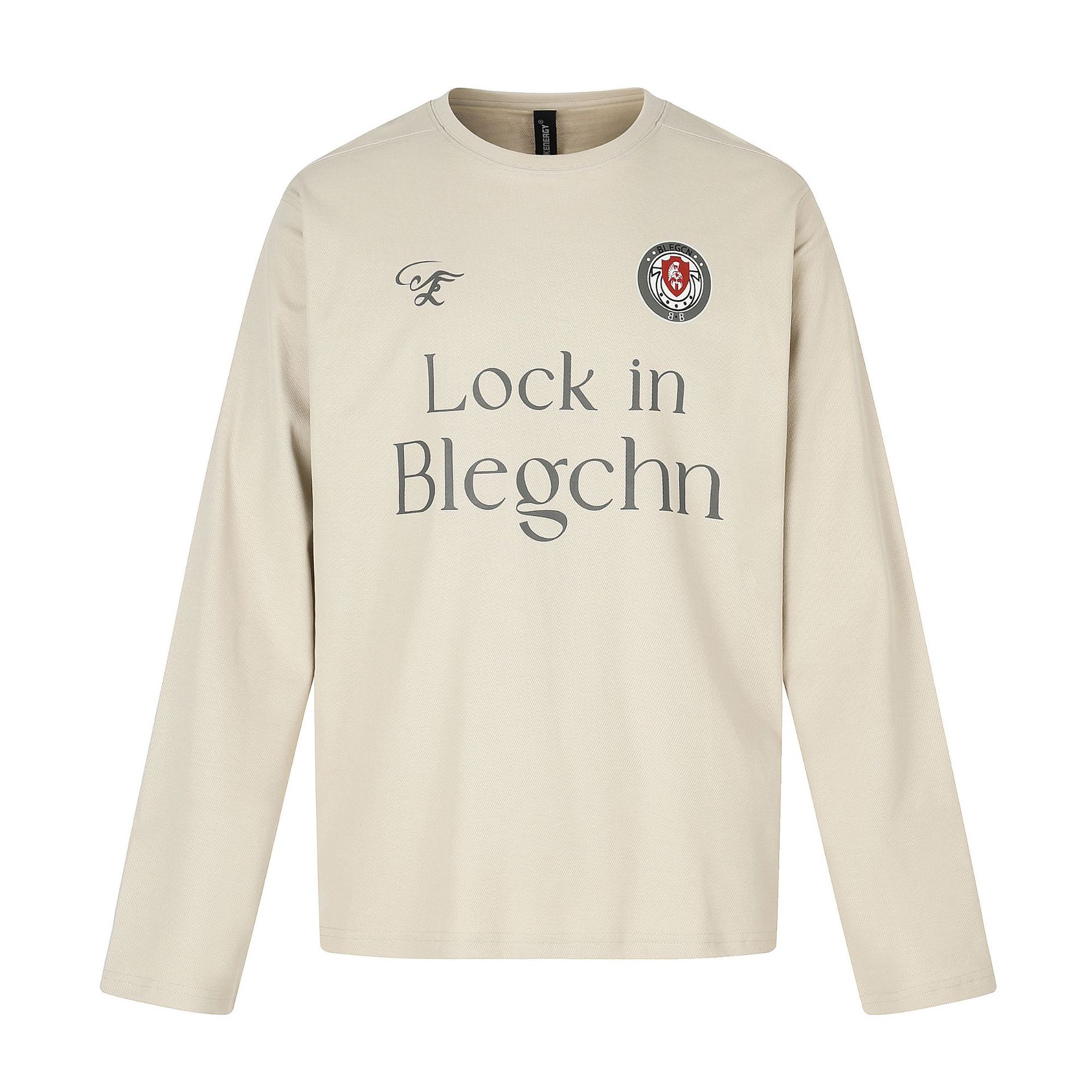 Long Sleeve Crew Neck Letter Emblem Embroidery Raglan T-Shirt