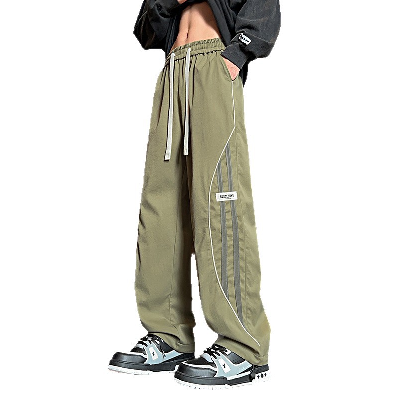 High Street Men's Loose Straight Leg Cargo Casual Pants