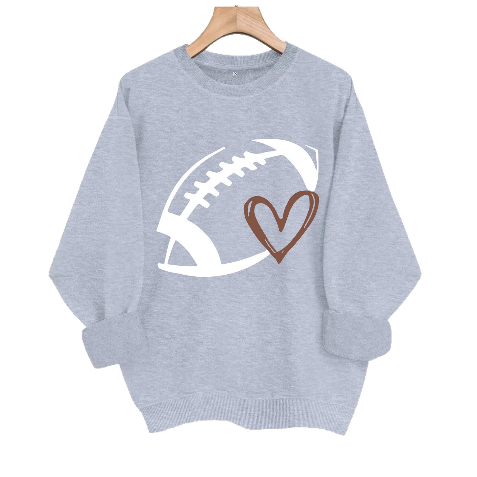 Round neck fleece hoodie