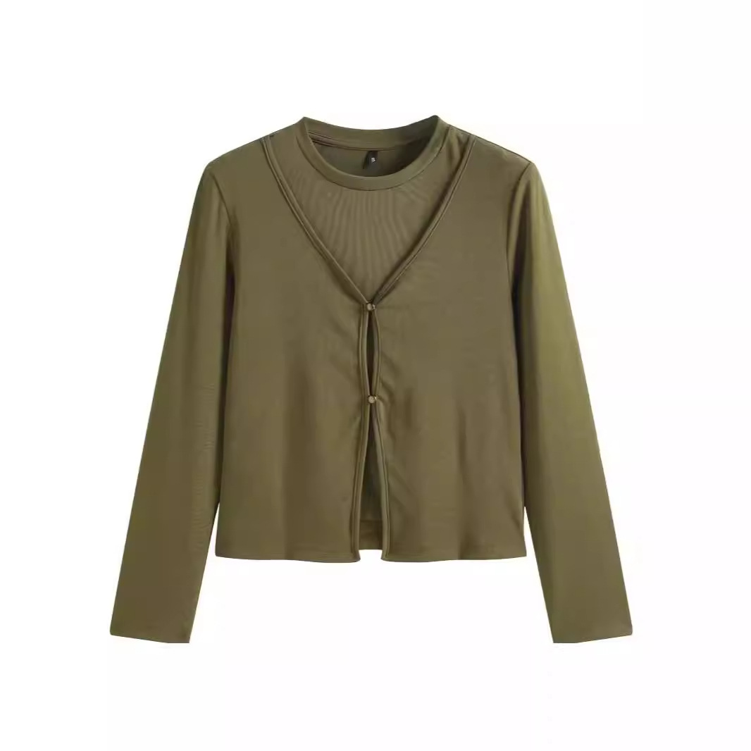 Slim fit women's long sleeved T-shirt