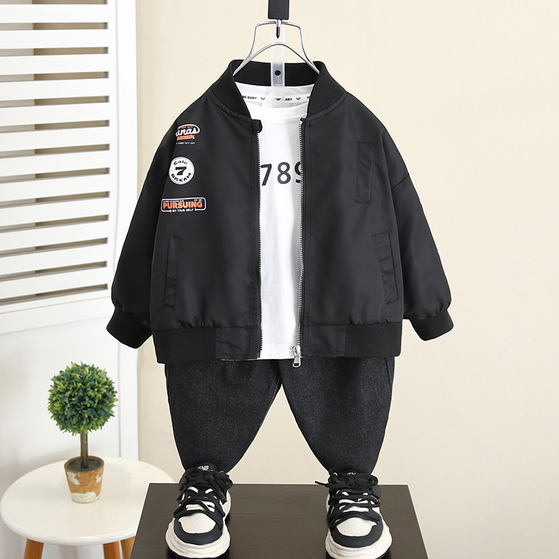 Casual Boys Baseball Jacket Spring Autumn Style